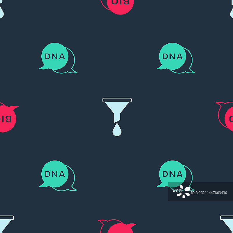 健康食品漏斗或过滤器与DNA图片素材