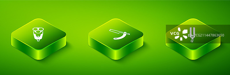 2.5D等距剃刀卷发器图片素材