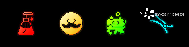 乳霜化妆品套装（含软管、胡子造型、肥皂）图片素材