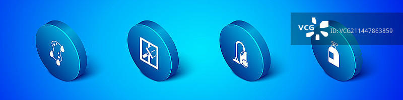 2.5D海绵吸尘器洗碗套装图片素材