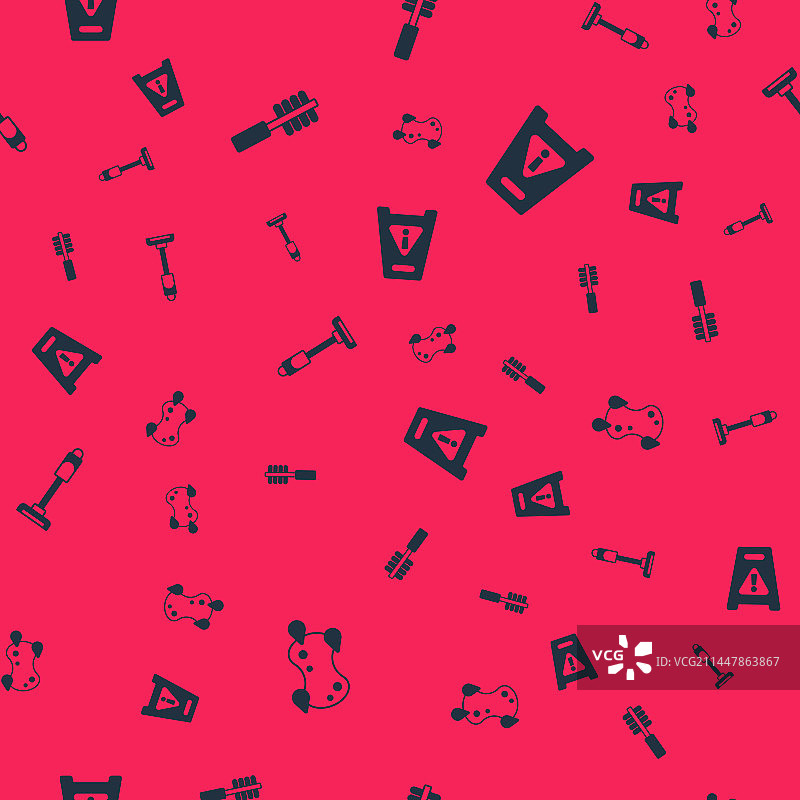 海绵、马桶刷、吸尘器和湿素材图片素材