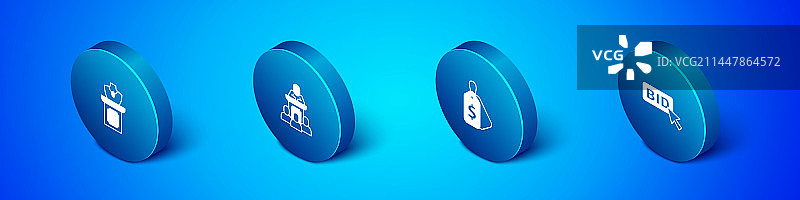 2.5D拍卖珠宝促销价格标签套装图片素材