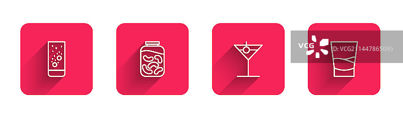 水中泡腾片线条图片素材