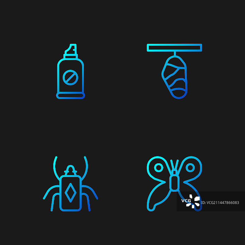 针对蝴蝶甲虫的杀虫剂图片素材