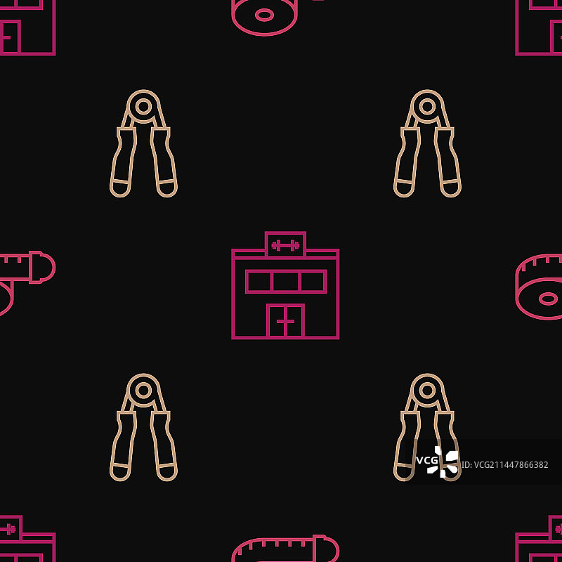 卷尺、运动拉力器和健身房图片素材