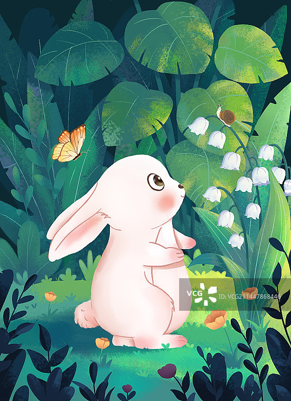 植物从中的动物图片素材