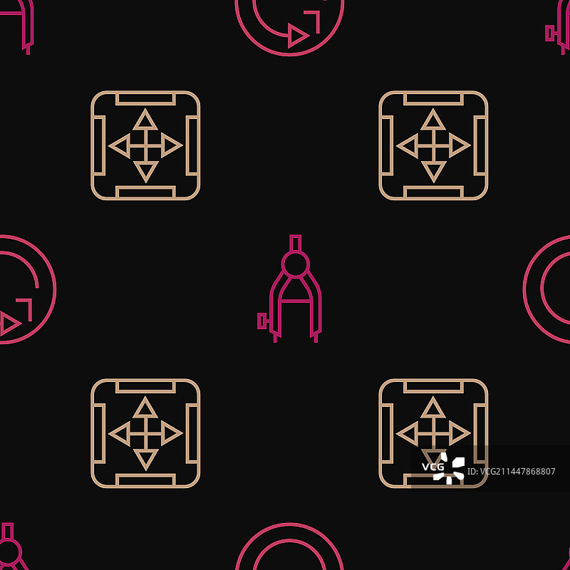 半径区域测量绘图线条icon图片素材