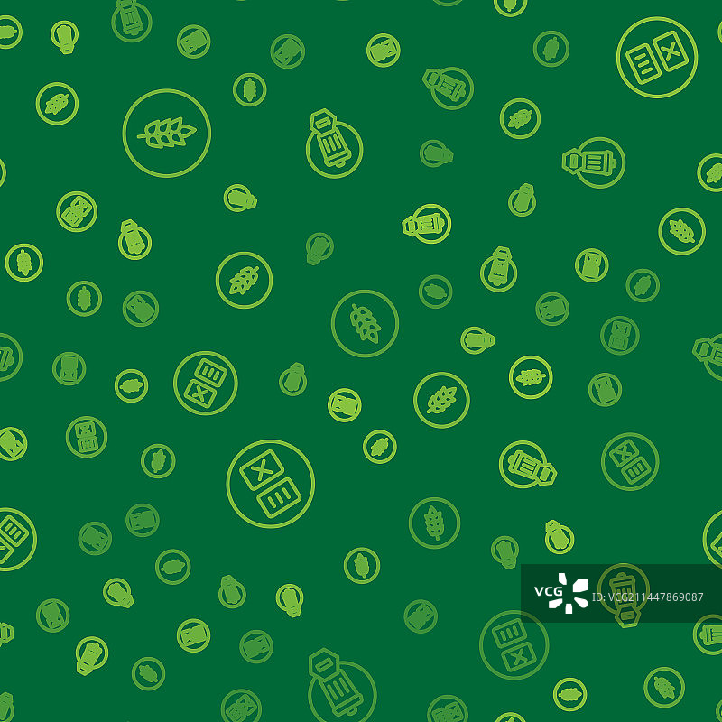 麦穗、温度计、水洗和垃圾桶线条图案图片素材