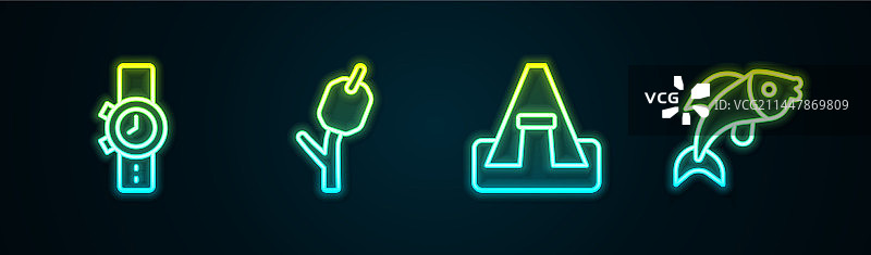 成套腕表、棉花糖图片素材