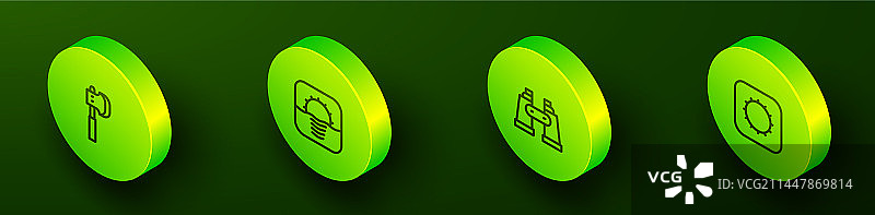 2.5D线性木斧日出双筒望远镜素材图片素材