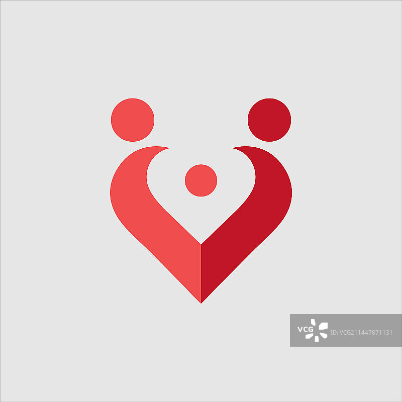 爱心人物logo设计模板图片素材