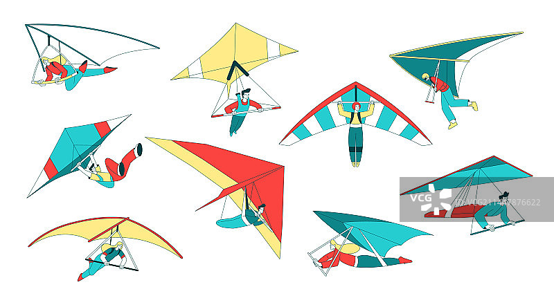 人物滑翔运动图片素材