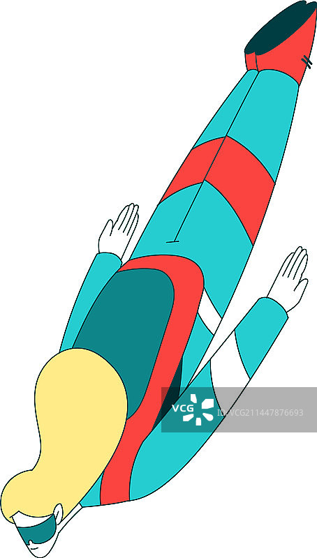 自由落体运动的女性角色图片素材