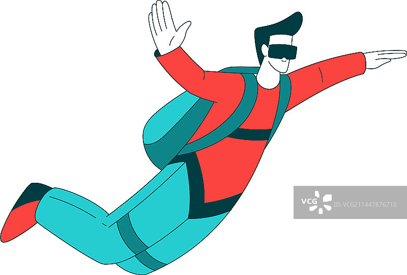 人物自由落体空中运动图片素材