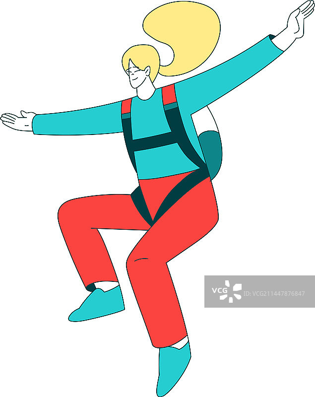女子跳伞运动图片素材