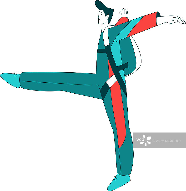 男子跳伞运动图片素材