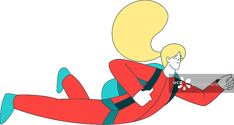 自由落体运动的女性角色图片素材