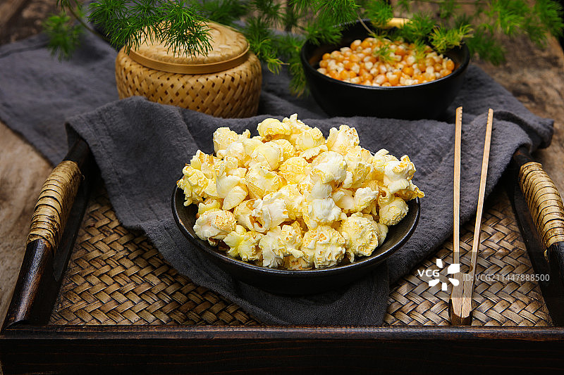 香甜可口的爆米花图片素材