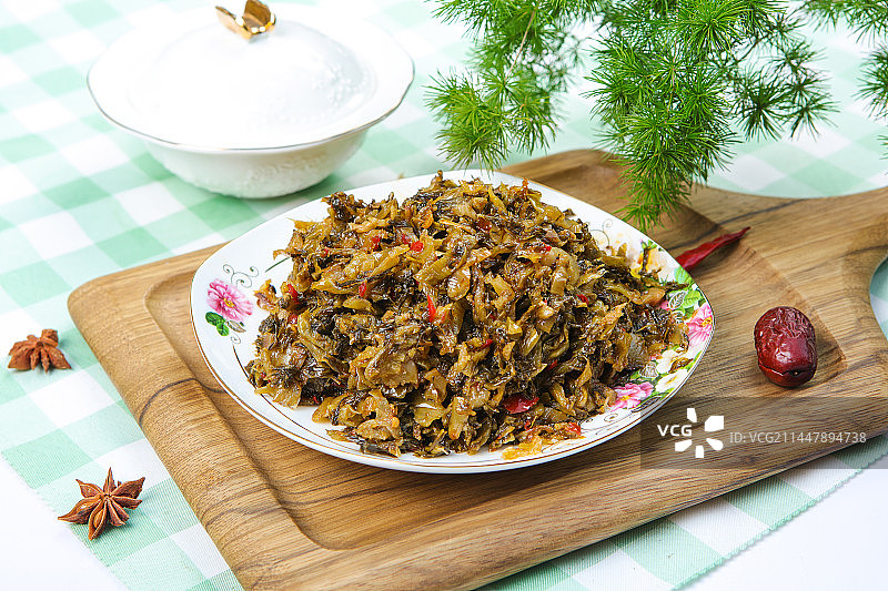 色泽鲜亮的老坛酸菜图片素材