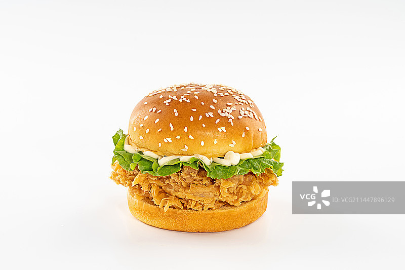 汉堡快餐店劲脆鸡腿堡香辣鸡腿堡图片素材
