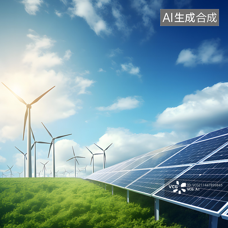 【AI数字艺术】新能源绿色能源图片素材