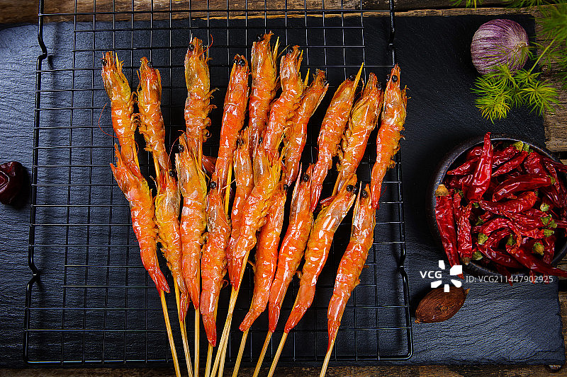 美味烧烤虾图片素材