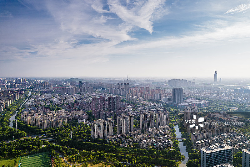 浙江海宁市城市风光图片素材