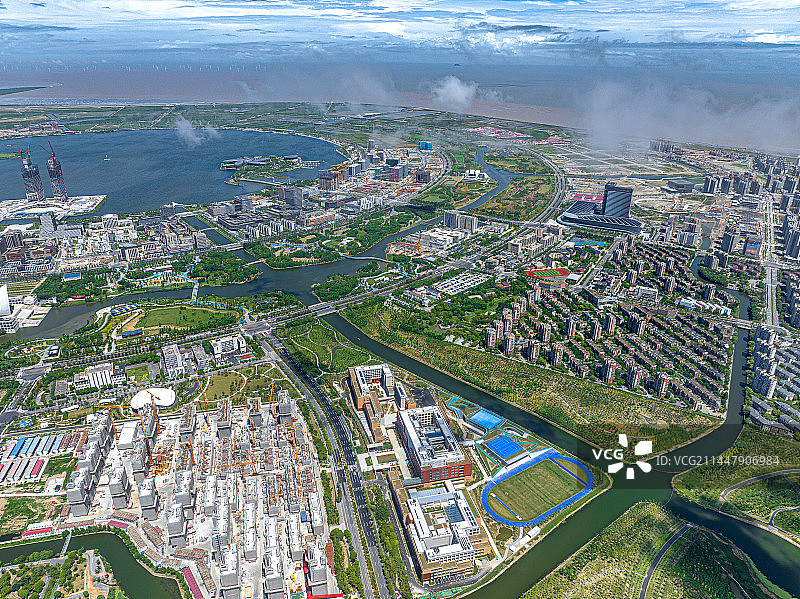 滴水湖二环城市公园 上海临港 临港新城 南汇新城 五大新城 市政公共基础设施 海绵城市图片素材