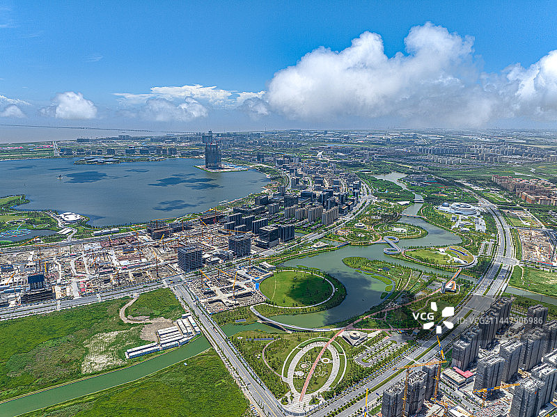 南汇新城星空之镜海绵公园 上海临港 临港新城 五大新城 市政公共基础设施 海绵城市图片素材