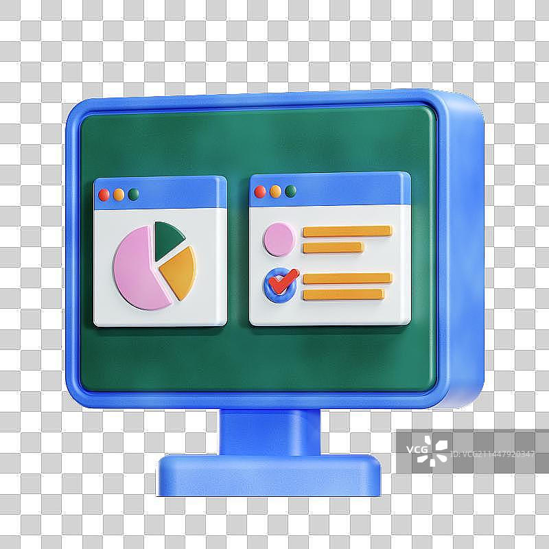 3D卡通风格电脑和网页图片素材