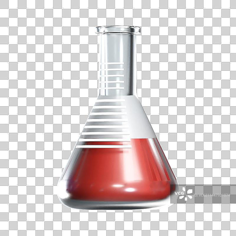 3D实验器材烧杯量筒试管图片素材