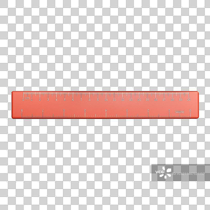 3D立体卡通彩色数学文具直尺图片素材