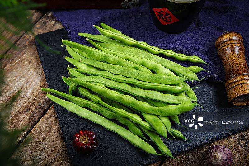 新鲜的四季豆图片素材