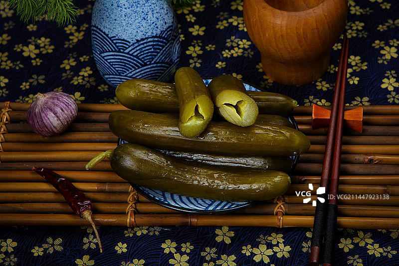 爽口的酸黄瓜图片素材