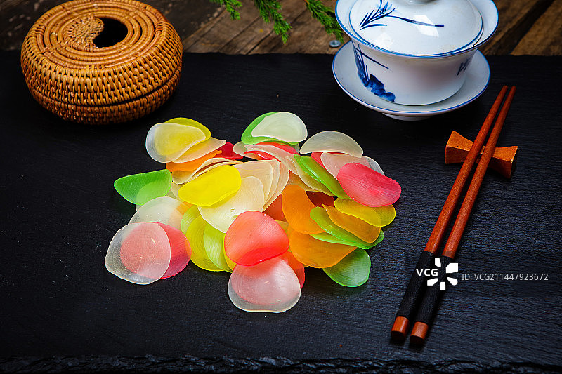 鲜艳的虾片图片素材