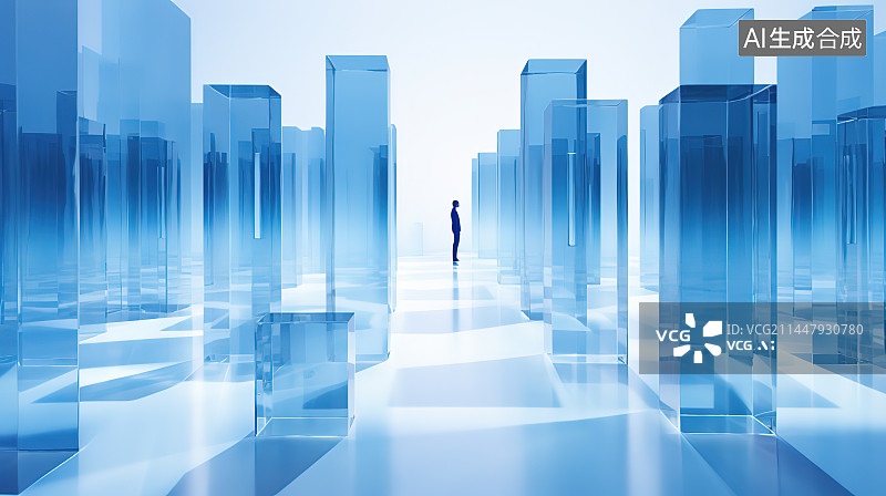 【AI数字艺术】城市建筑与金融区图片素材