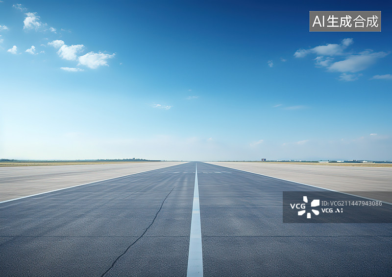 【AI数字艺术】机场停机坪和城市远景图片素材