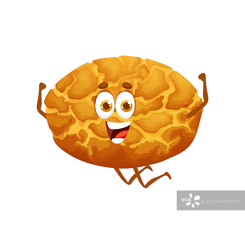 卡通荷兰脆皮面包虎皮面包角色图片素材