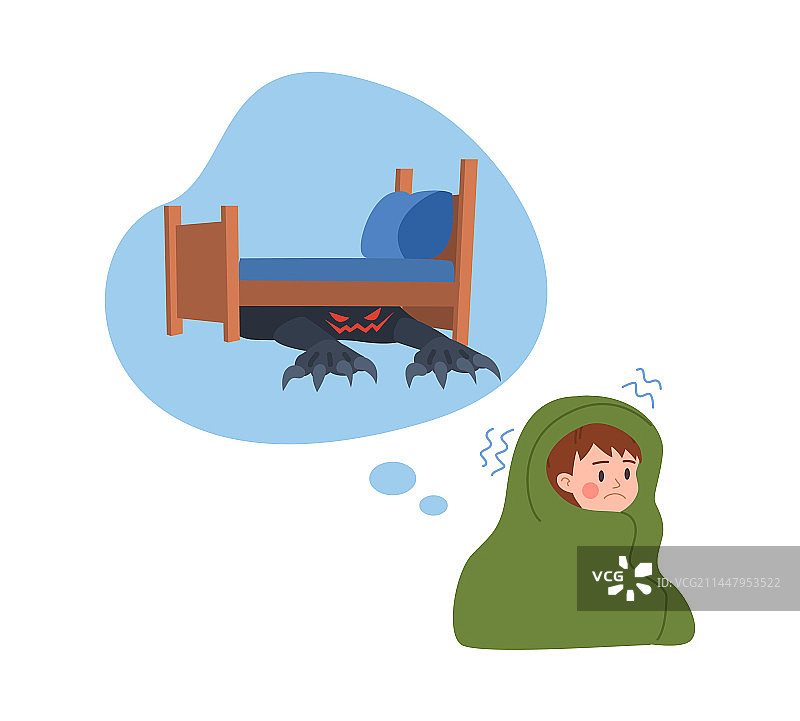 害怕得发抖的孩子图片素材