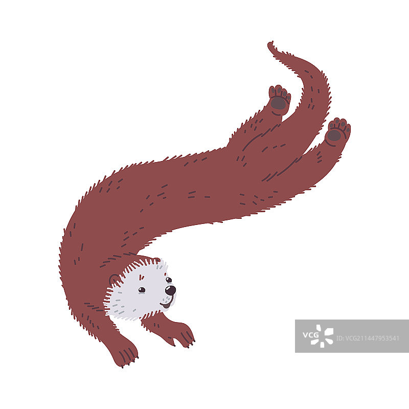 可爱卡通海獭图片素材