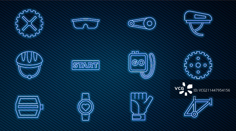 自行车车架链轮曲柄链条线条设计图片素材