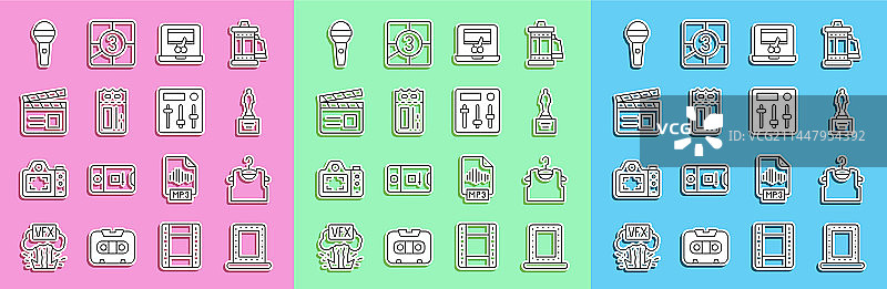 带灯化妆镜和无袖T恤线条套装图片素材