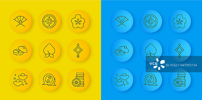 中国幸运饼干、茶道组合图片素材