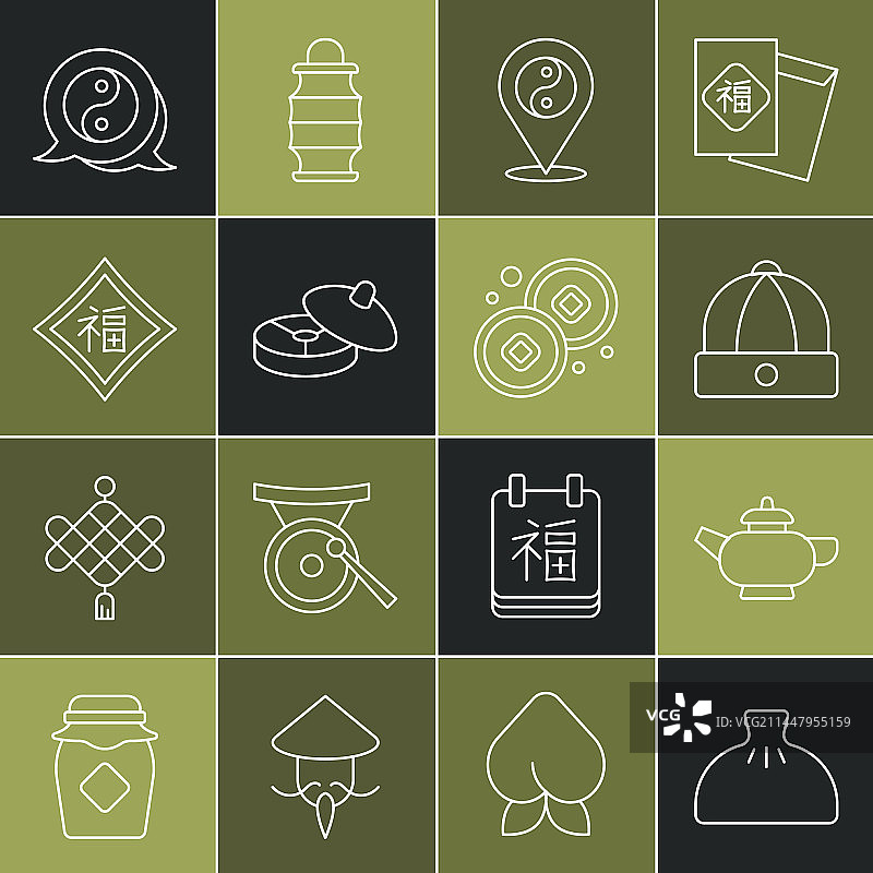 饺子、中国茶道、帽子、阴阳图片素材