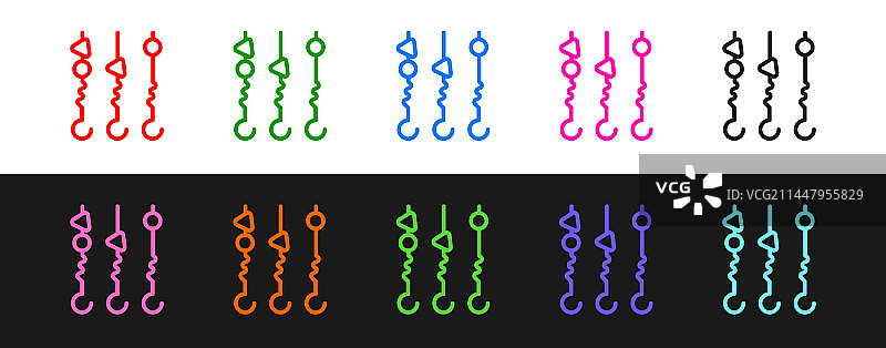 烤肉串棍子线条设计图片素材