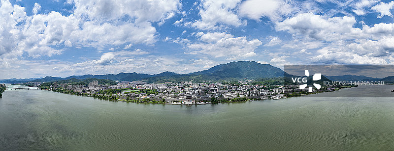 航拍浙江杭州建德梅城古镇严州古城图片素材