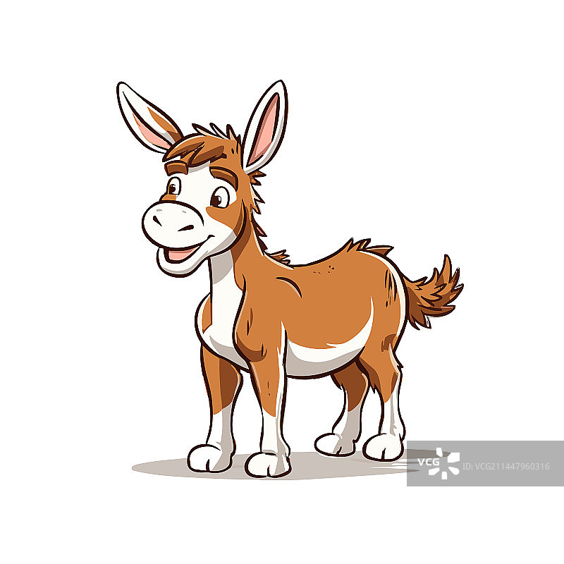 手绘驴简笔画图片素材