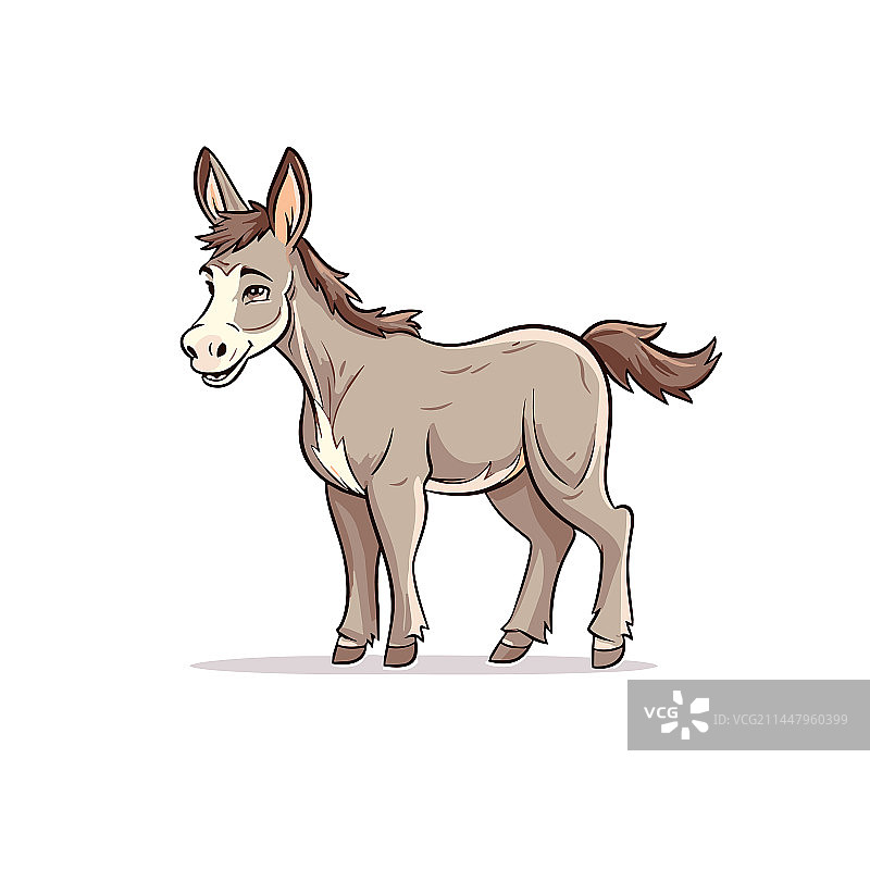 手绘驴简笔画图片素材