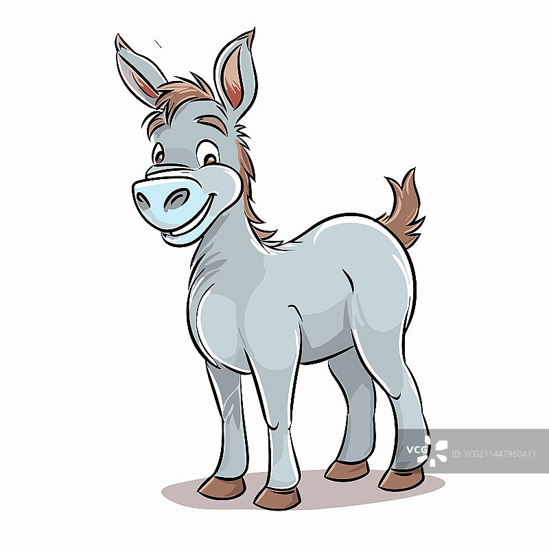 手绘驴简笔画图片素材