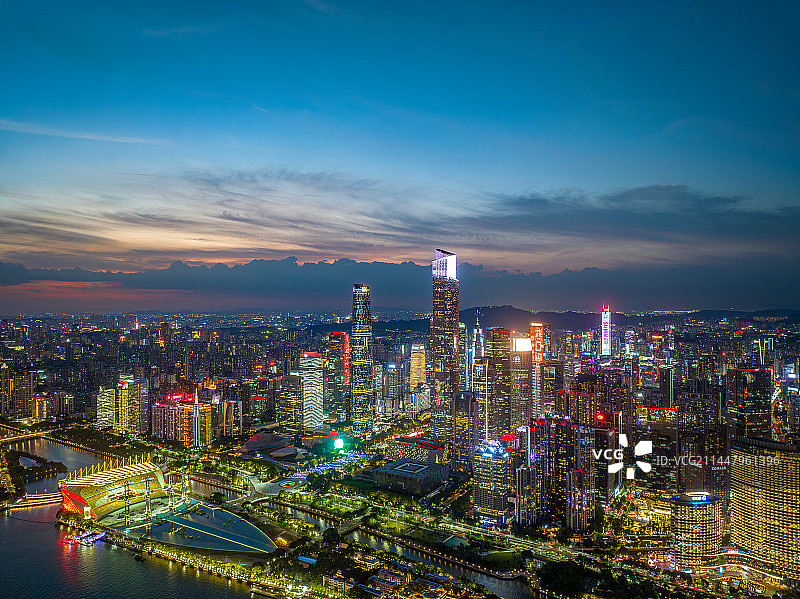 航拍广州城市建筑风光图片素材
